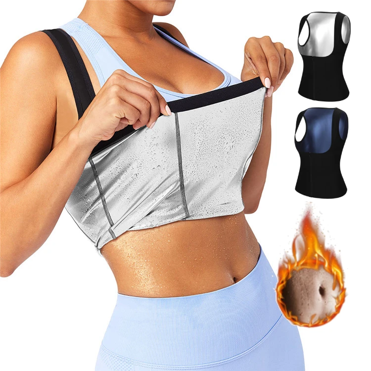 
Custom Dropshipping Women Tank Top Plus Size Waist Trainer Sauna Vest Weight Loss Sweat Shaper 
