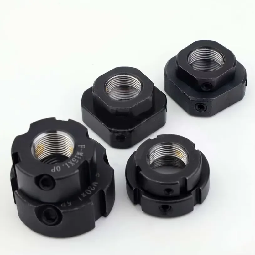 product hd lock nut collection f type r type rn type square precision top ball screw bearing spindle retaining fine thread cap 15-15