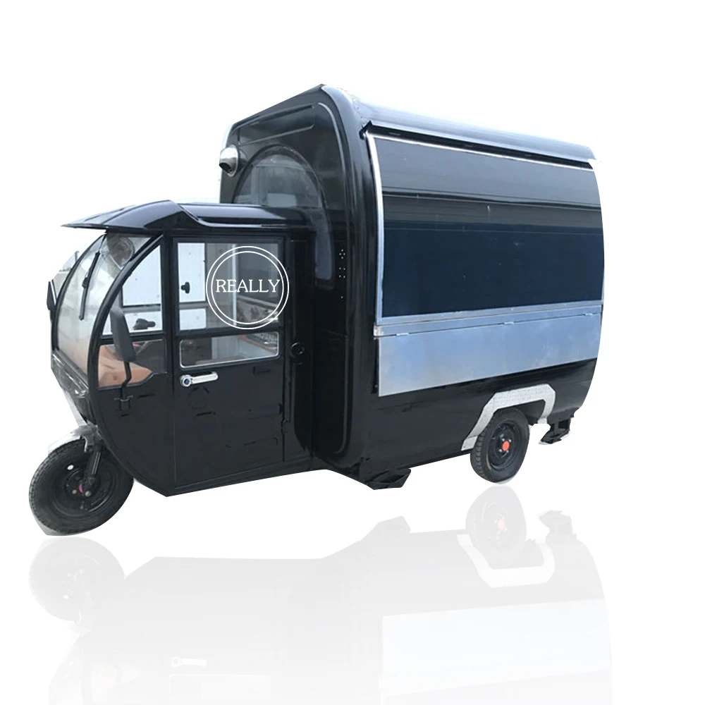 Popular mobile hot dog and sub sandwich electric cart tricycle with air conditioned for sale
