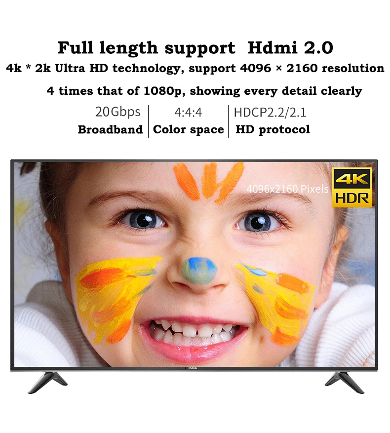 DTECH 1080p high speed lossless transmission active optical fiber 4k 3d aoc hdmi cable 100m