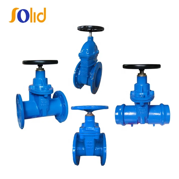 DIN 3352 F4 4 Inch Ductile cast iron Resilient Seat or Brass seat Gate Valve Flanged Gate valve