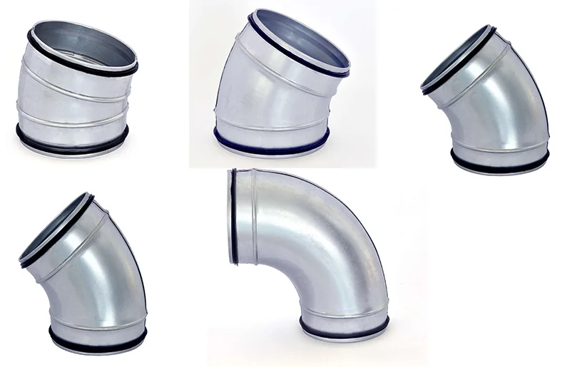 Spiral Ductwork Ventilation ducts pressed bends elbows for HAVC system