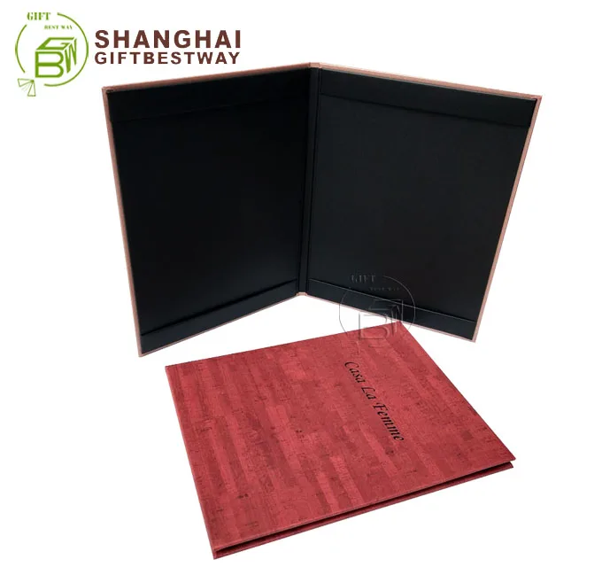 Hi Quality Genuine Leather Menu Covers A4 Pu Wood Menu With Low Moq