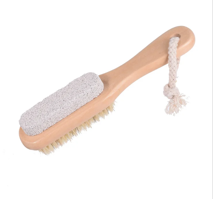 Pumice Stone Wooden Foot Wand Foot Cleaner Scrubber With Wood Handle ...
