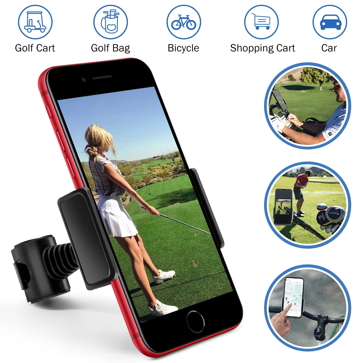 Golf Phone Holder Clip,Cell Phone Swing Recording Clip,Record Golf