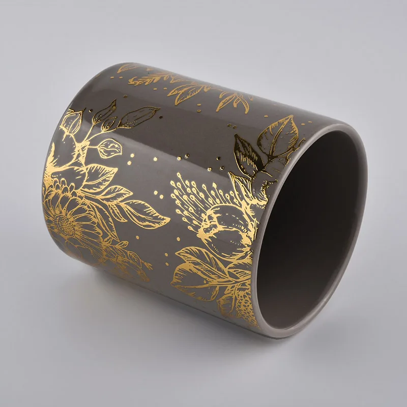wholesale ceramic candle vessels with lid
