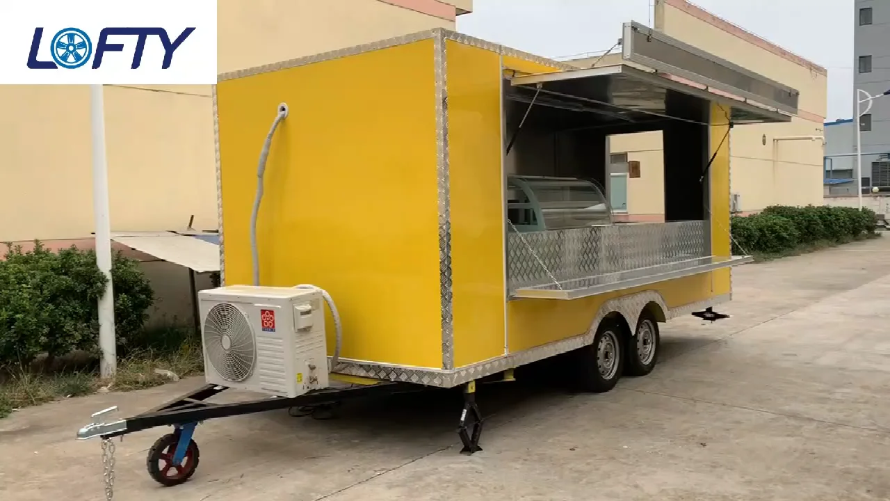 Commercial Fiberglass China Mobile Food Cart Trailer Hot Dog Cart For