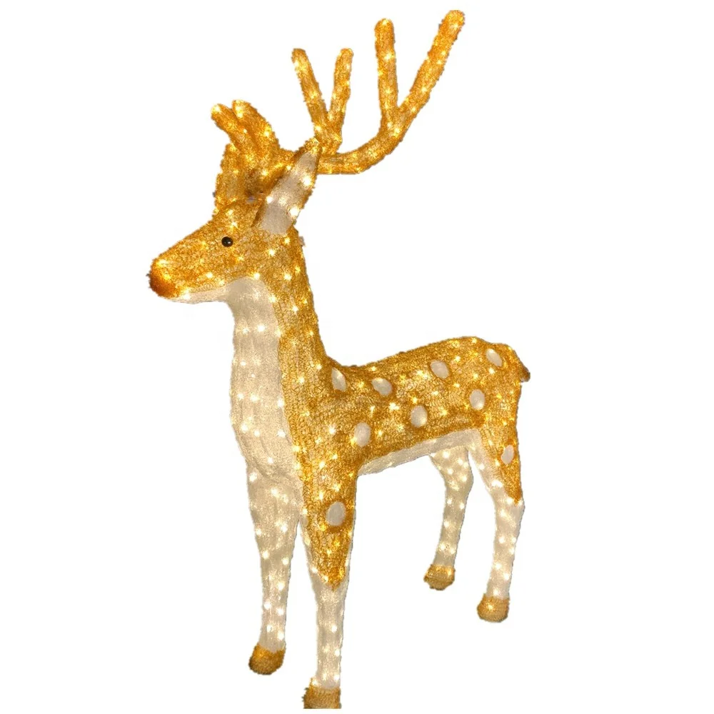 Christmas decorative led 3D deer motif lights for theme park zoo shopping mall Christmas outdoor decoration lights