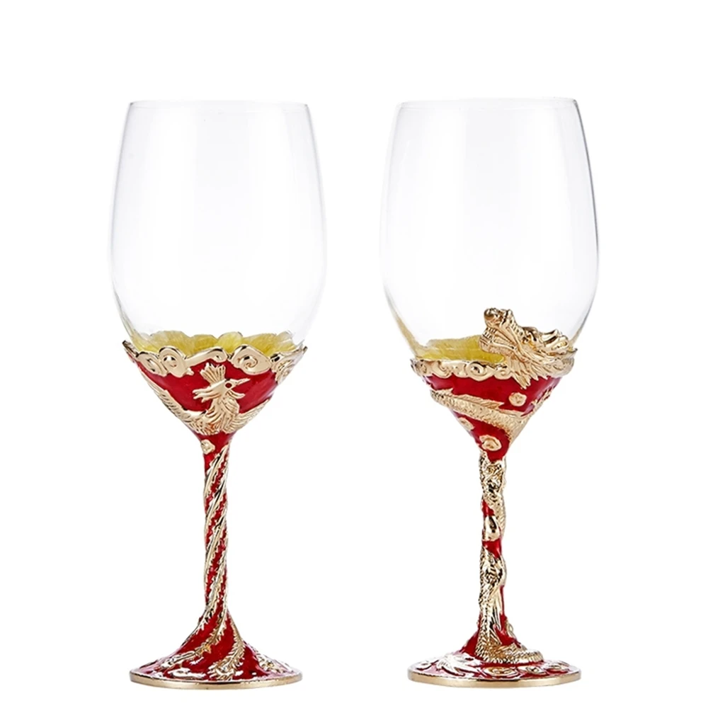 Red Wine Glass Set Elegant Set Glass Wholesale 2pcs Luxury Wine Glasses