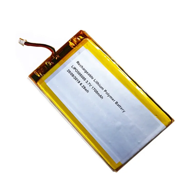 High quality thin lipo 385085 3.7v 1700mah lithium polymer 