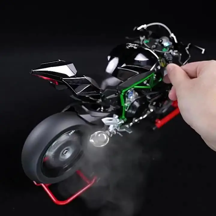 XLG 1:6 Kawasaki Ninja H2R Diecast Motorcycle Toy with Sound