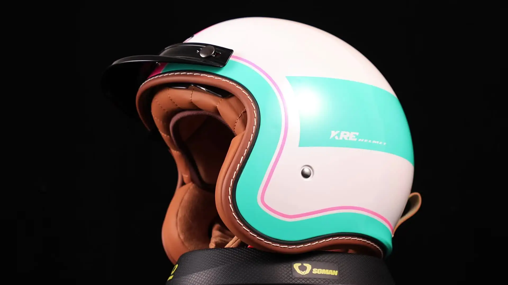 Casco De Moto Hombre Eventerde Scooter Casco, Ciclomotor Casco