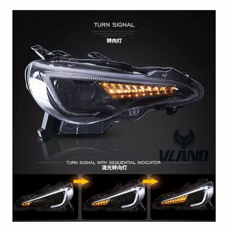 Vland Manufacturer Car LED Headlight For FT 86 & GT 86 2012 2015 2018 2020 Head lamp for BRZ 2012-UP Head lights