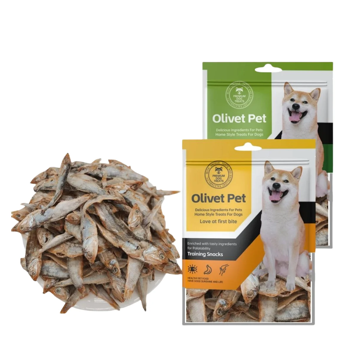 Dried small fish Dog Food Pet Snacks Chicken Duck Dog Treat OEM Factory Treats For Dog Treats For cat Dried fish