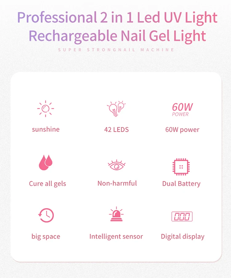 Nail Lamp Cordless 60W