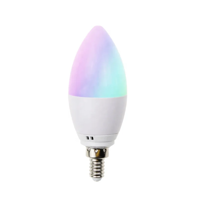 LED WiFi Smart Bulb Candle Bulb E12 E14 E27, B22, E26 Compatible with Alexa and Google Home