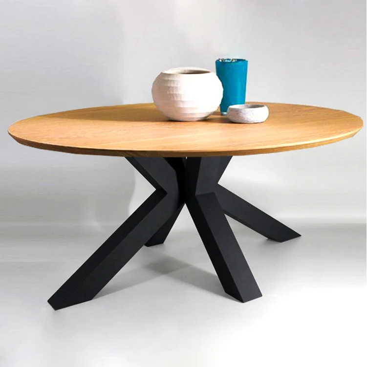 Black Wrought Modern Frame Powder Coating Customized Shaped Desk