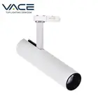 Vace 黒ハウジング 20 ワット cob led 現代トラック照明調光可能のスポット照明ハイエンドプロジェクト調節可能な表面リング