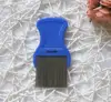 Grooved Thread Stainless Steel Pins Plastic Handle Lice Nit Tick Louse Flea Removing Comb For School Boys and Girls