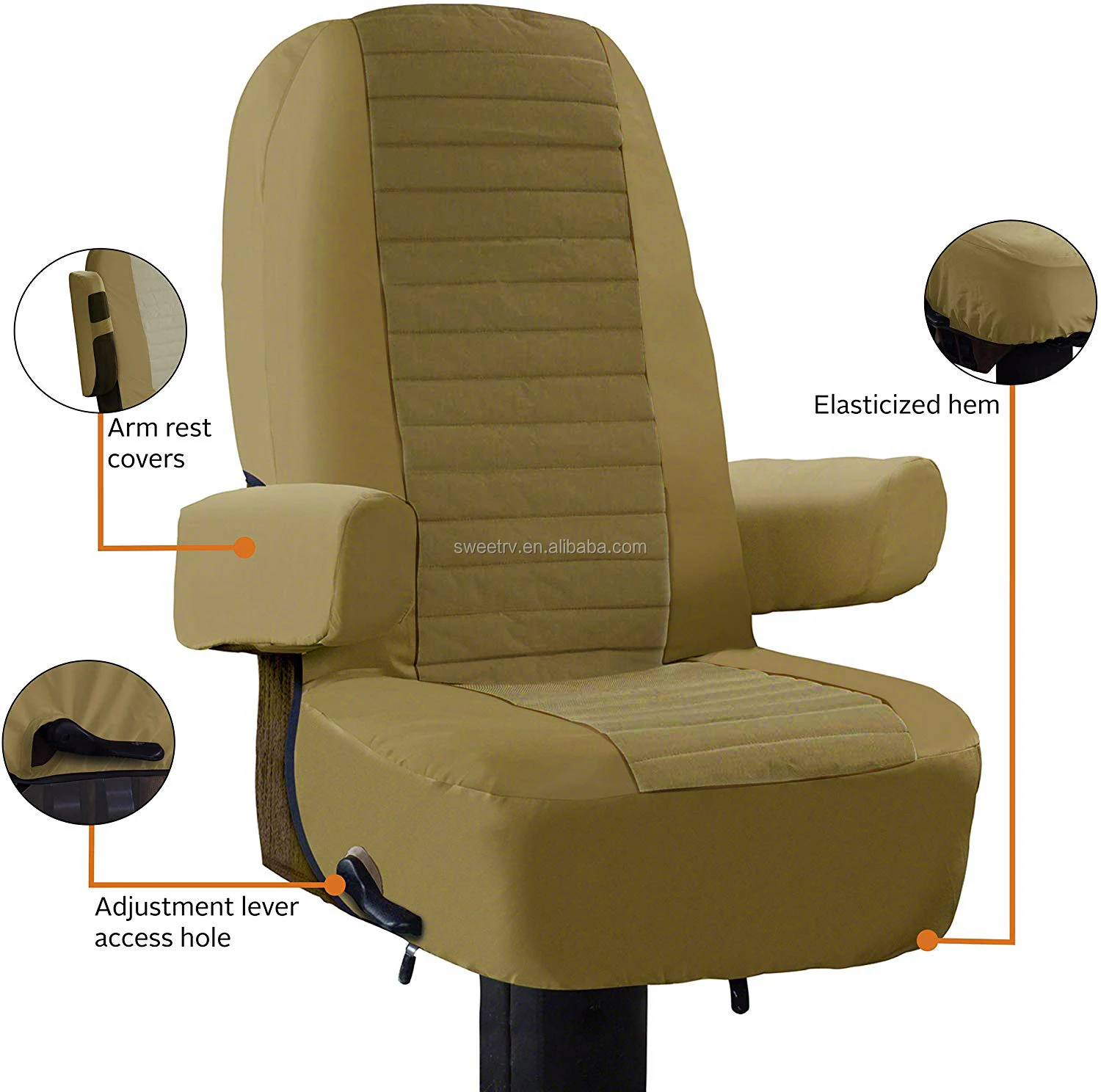 J400 Rv Captain Seat Covers Durable Sturdy Material Oxford And Nonwoven Seat Covers For Front