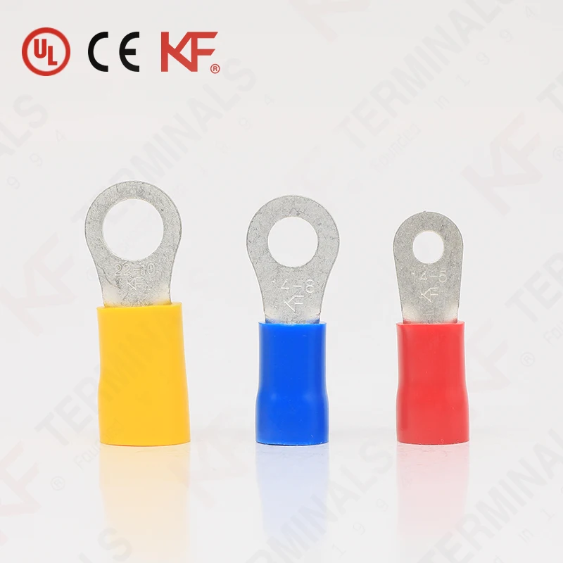 Electrical Copper Crimp Red Blue Yellow Pvc Insulated Ring Eye Cable