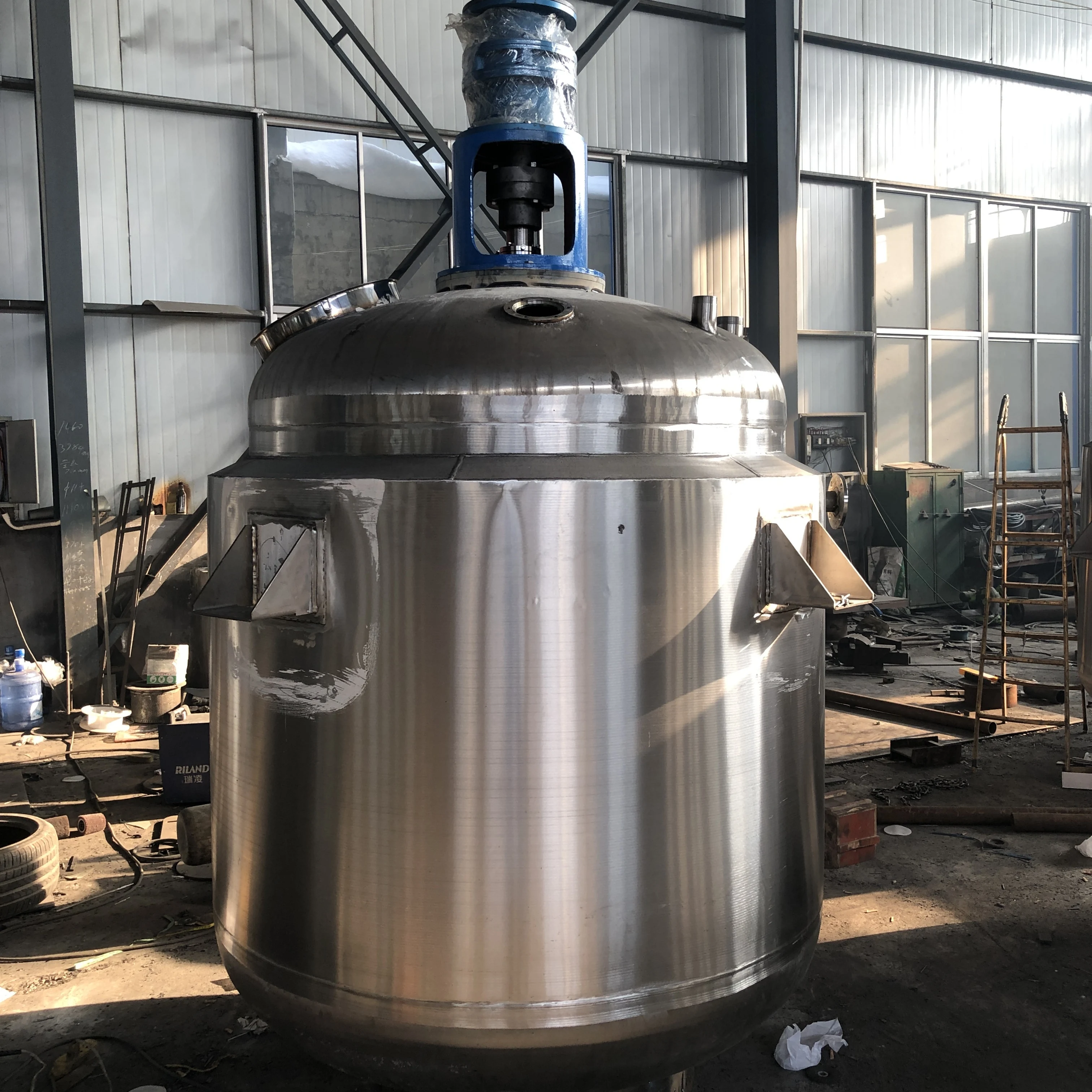 Stainless Steel Double Jacketed Vessel Agitated Continuous Stirred ...