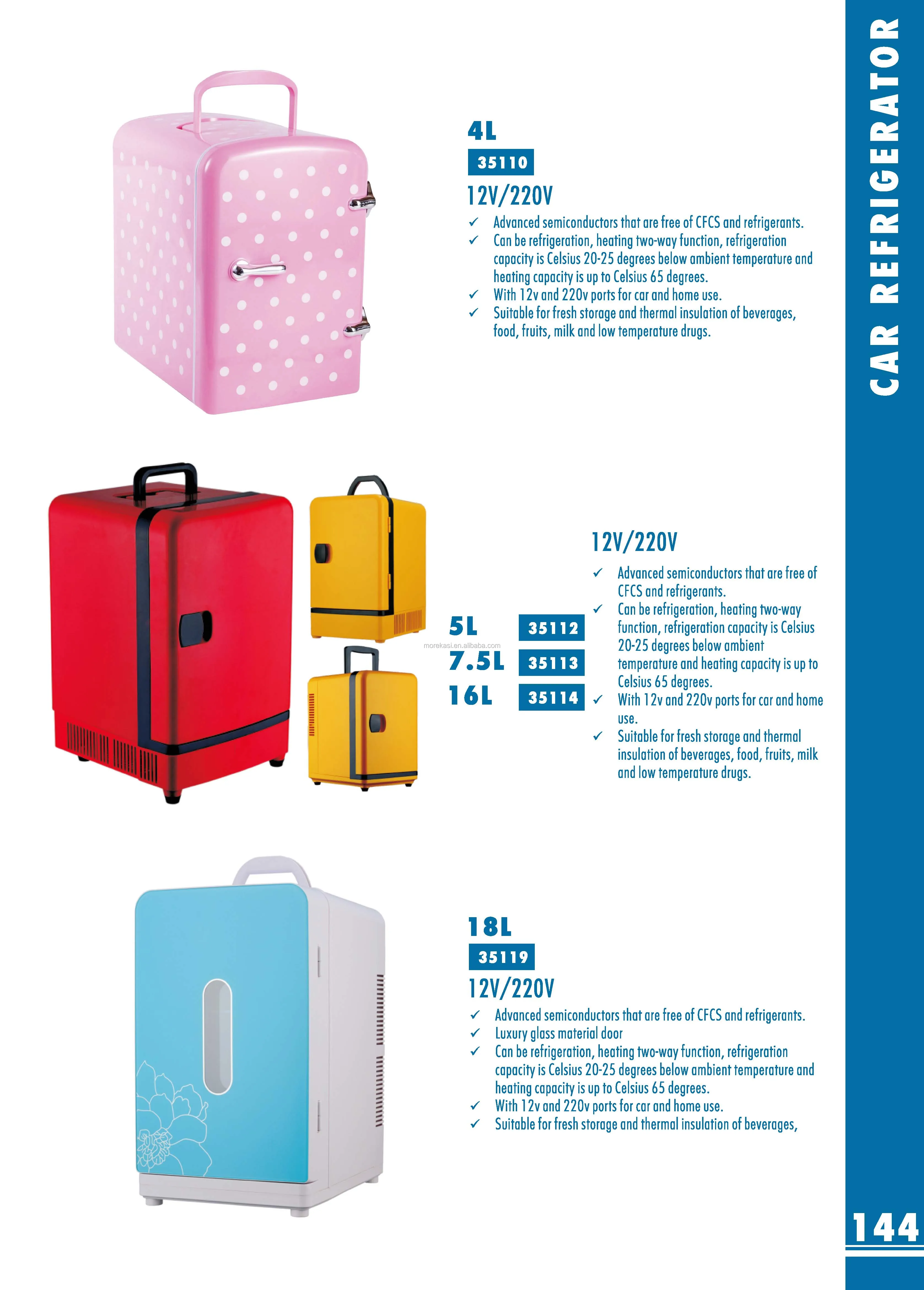 Wholesale 6L Portable Mini 12V small Fridge for car with CE