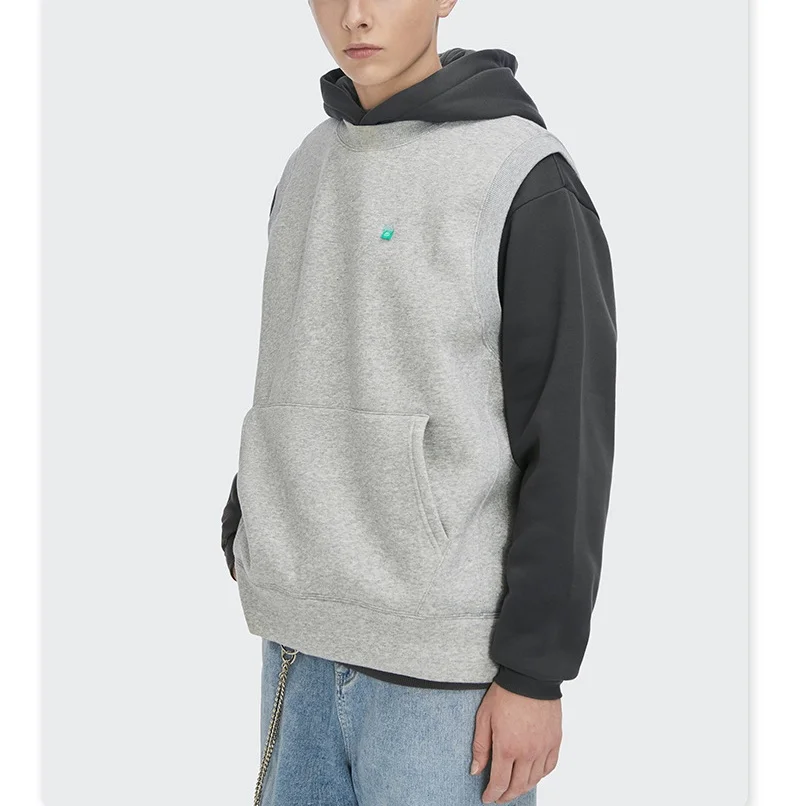 Custom Logo No Drawstring Pullover Oversized Hoodie Without String,Men