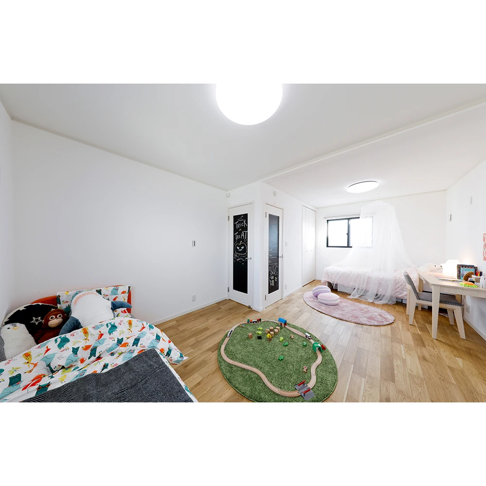 
Modern doors construction detached house with special design 