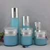 PMMA acrylic plastic round rotary airless pump packaging cosmetics bottles and jars