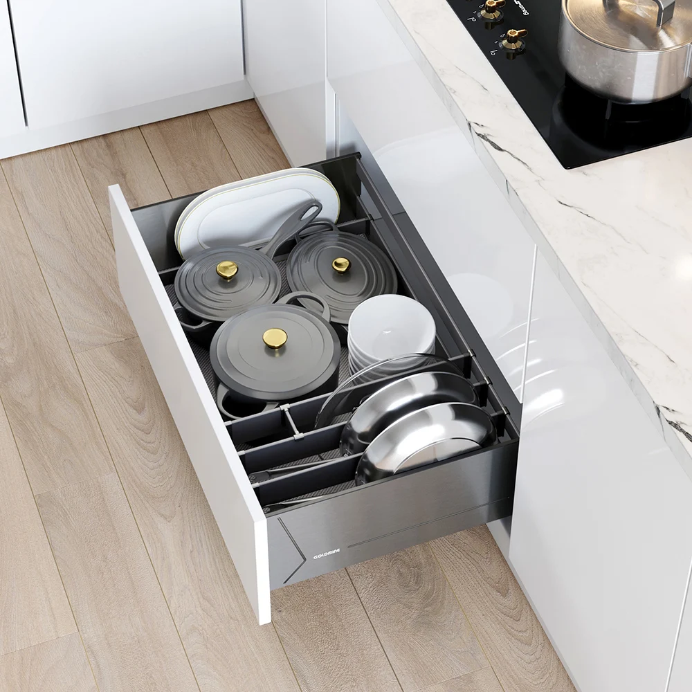 Goldmine Kitchen Organizers Aluminum Pull Out Baskets Drawers