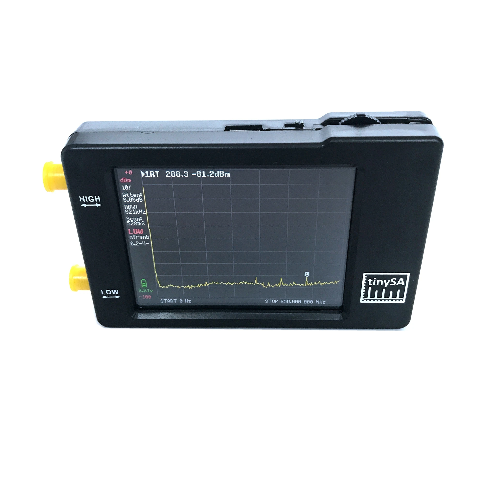 Handheld Tiny Spectrum Analyzer TinySA 2.8" LCD 100khz to 960mhz Touch Control 