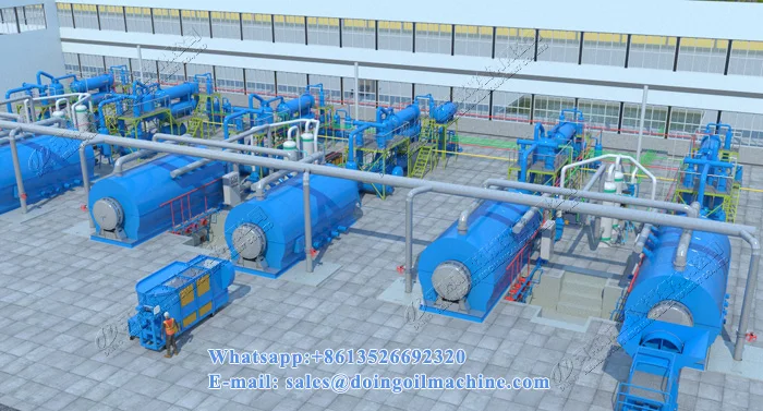 Waste plastics refining machine to get pyrolysis oil with the newest technology