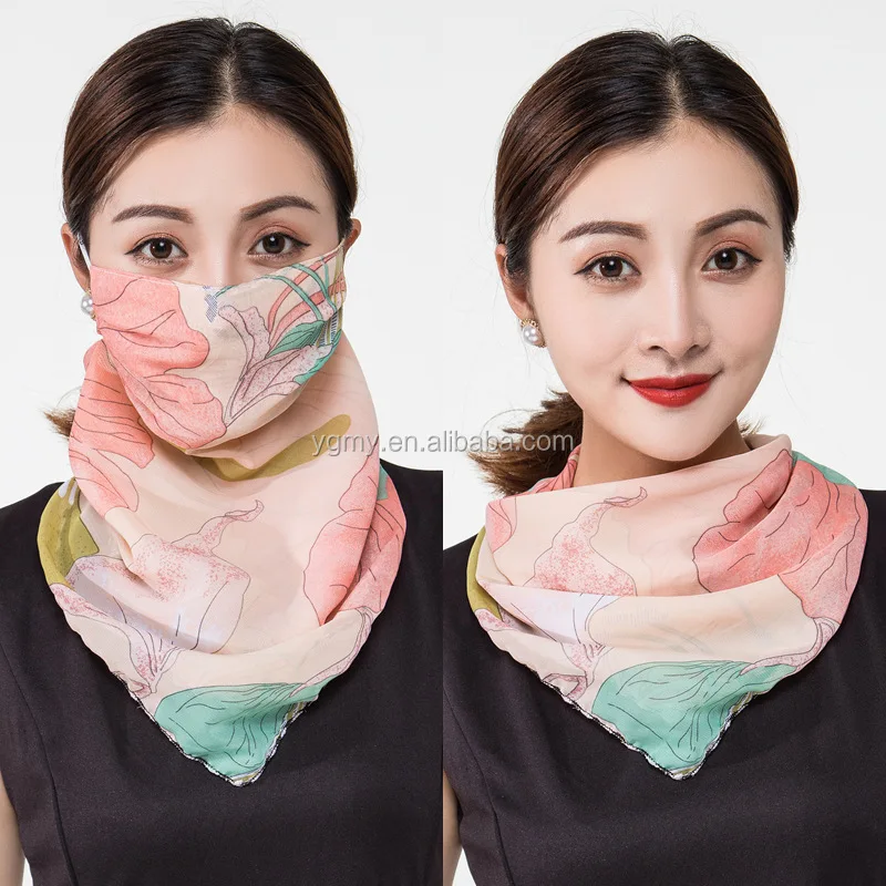 Ice Silk Face Scarf Sun Protection Thin Uv Protection Half Face Head