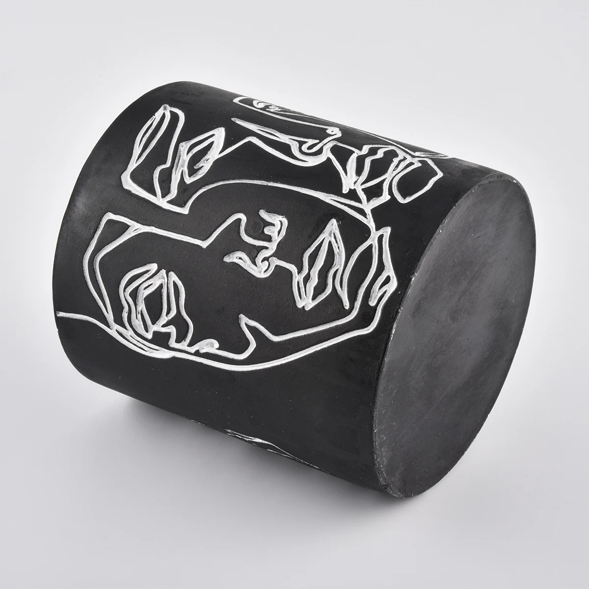8oz 10oz matte black hurricane candle jars
