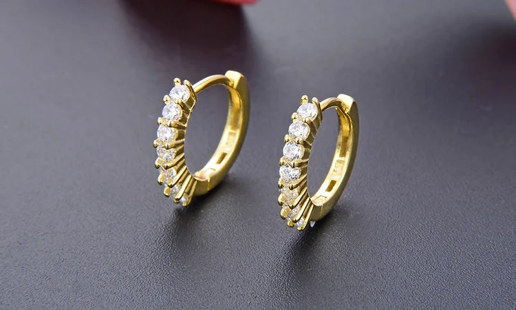 POLIVA Sterling Silver Stud Earring Cz Plain Hoop Earrings Earrings For Women