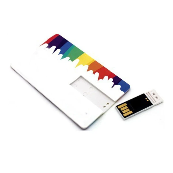 Usb Flash Drive Credit Card Shape With Custom Logo Plastic Memory Stick Pendrive Gifts 2.0 3.0 8GB 16Gb 32Gb 64Gb - ANKUX.COM