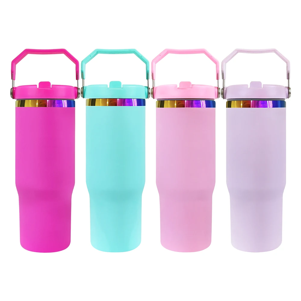 Wholesale Bulk Vacuum Insulated Double Walled Water Bottle Rainbow ...