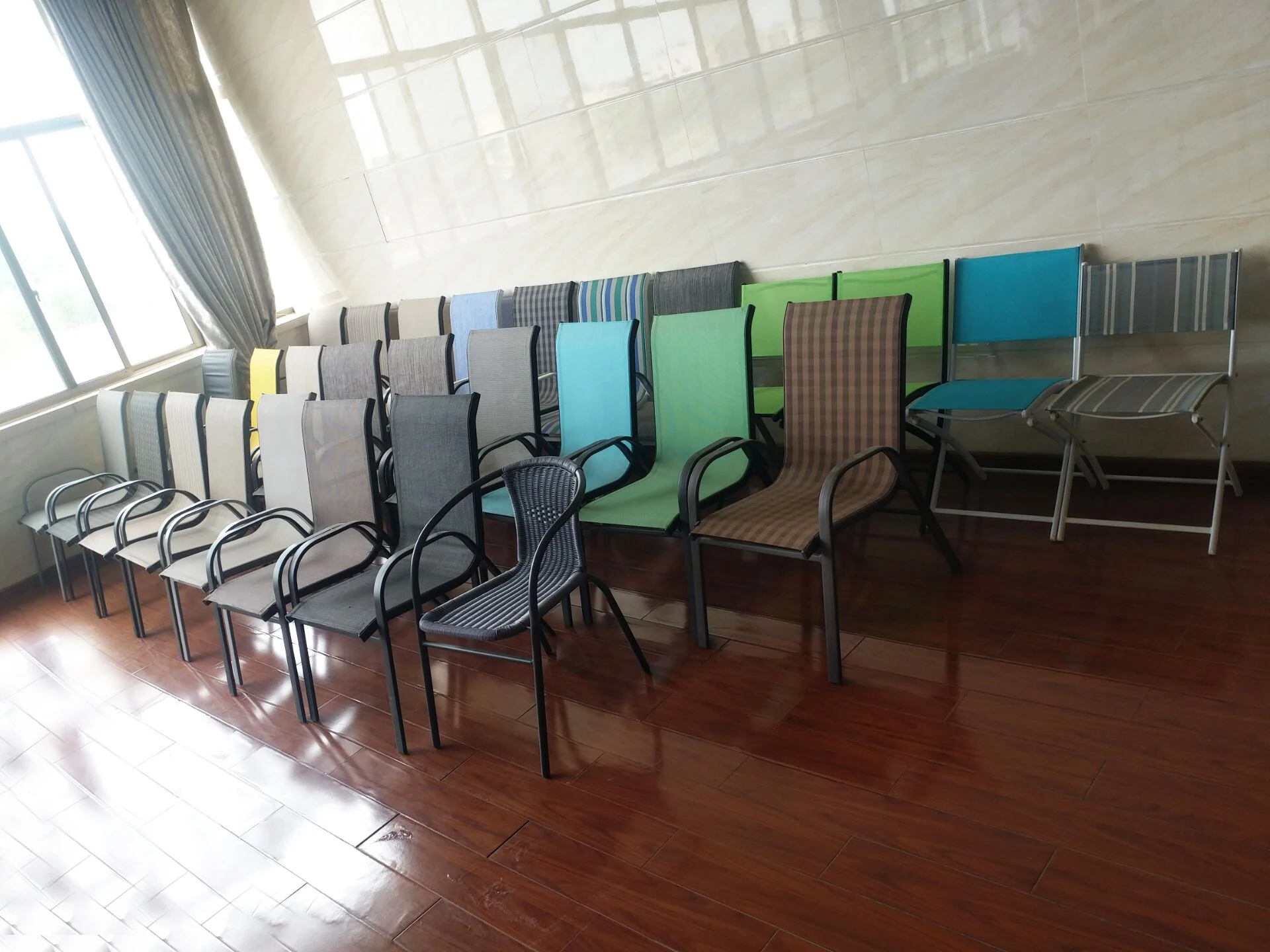 Muebles Plegables De Metal Para Patio,Conjunto De 3 Piezas De Bistro De