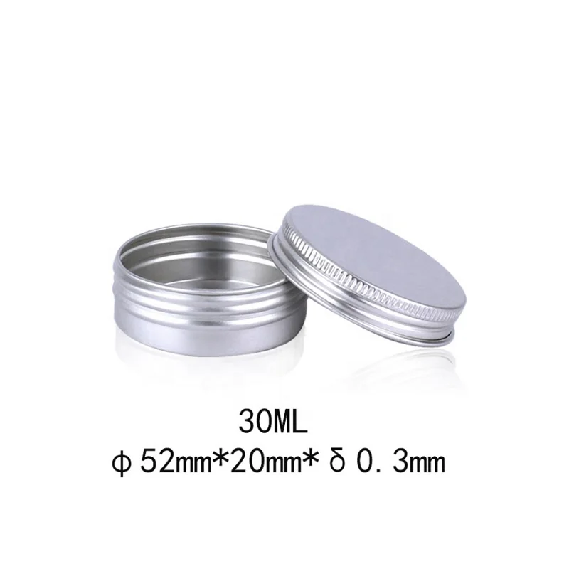 
Metal tin round boxes empty cosmeticor medical aluminum jar 30ml 