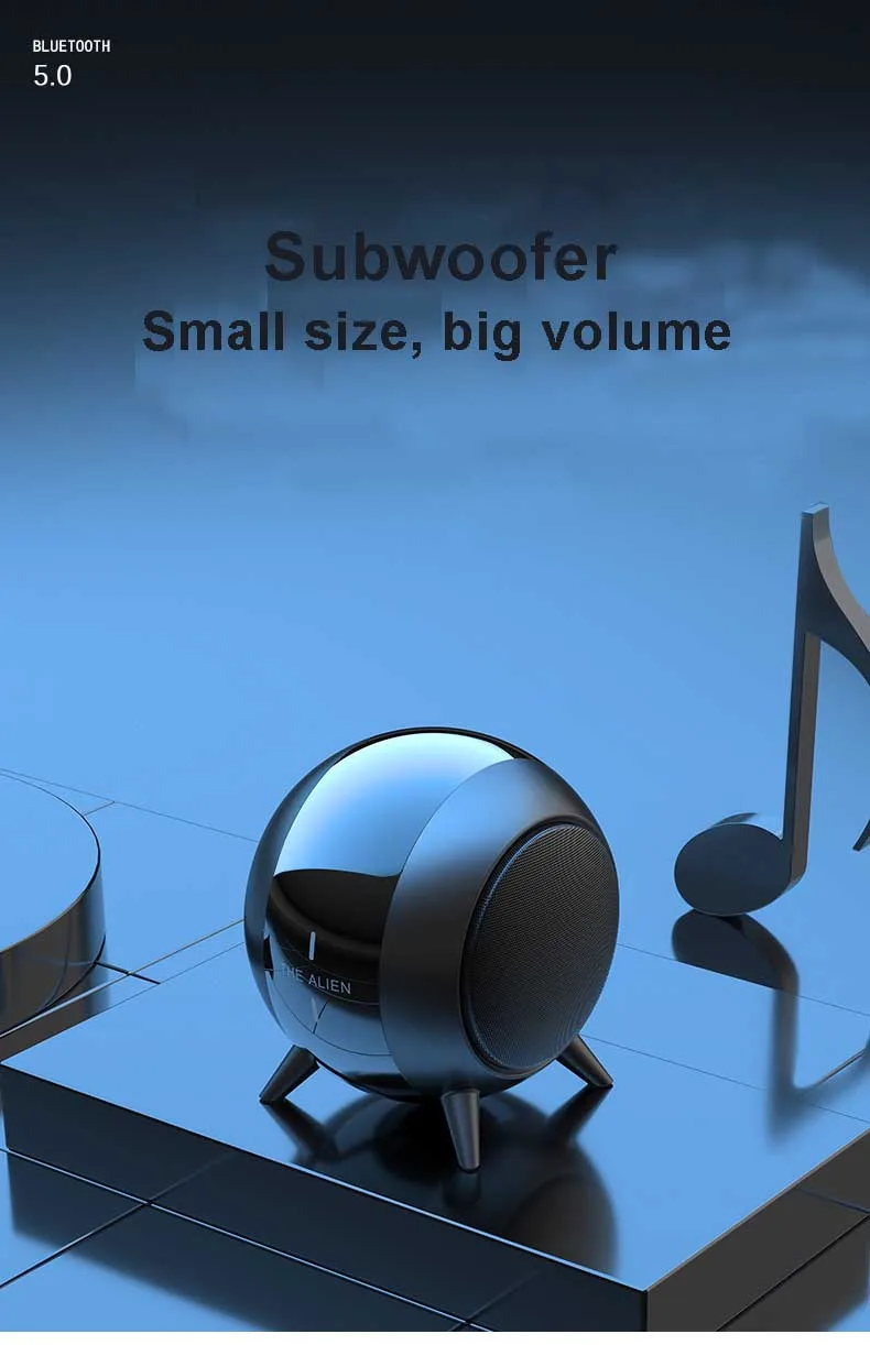 New product metal outdoor waterproof card round subwoofer wireless audio bluetooth speaker - ANKUX Tech Co., Ltd