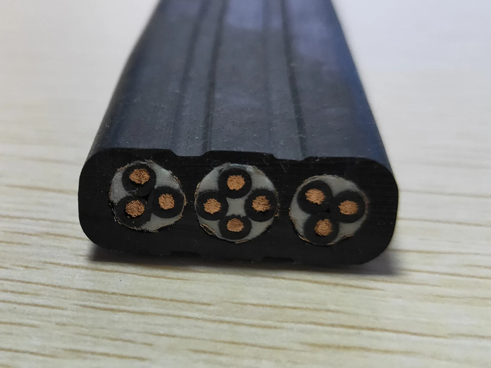 Flexible Festoon Yffb Cable Muti Core Flat Travelling Cable With Fiber