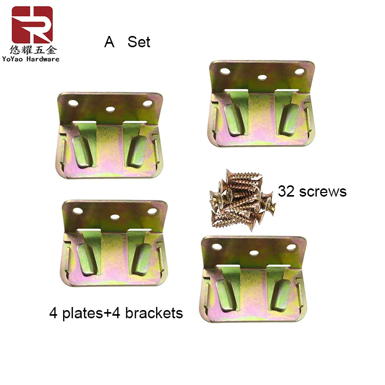 Wholesales Furniture Metal Thick Bed Frame Hardware Connecting Cribs