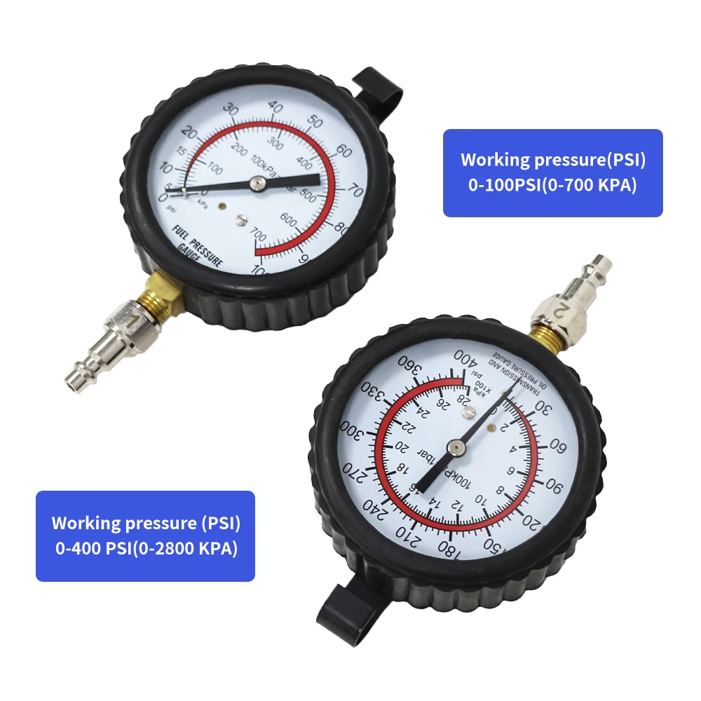 Engine Oil Vacuum Pressure Tester Transmission Oil Pressure Gauge Oil Pressure Tester Kit With