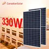 Newest super high power Poly PERC module Canadian 330w 350w 340w 345W 48 volt photovoltaic solar panel