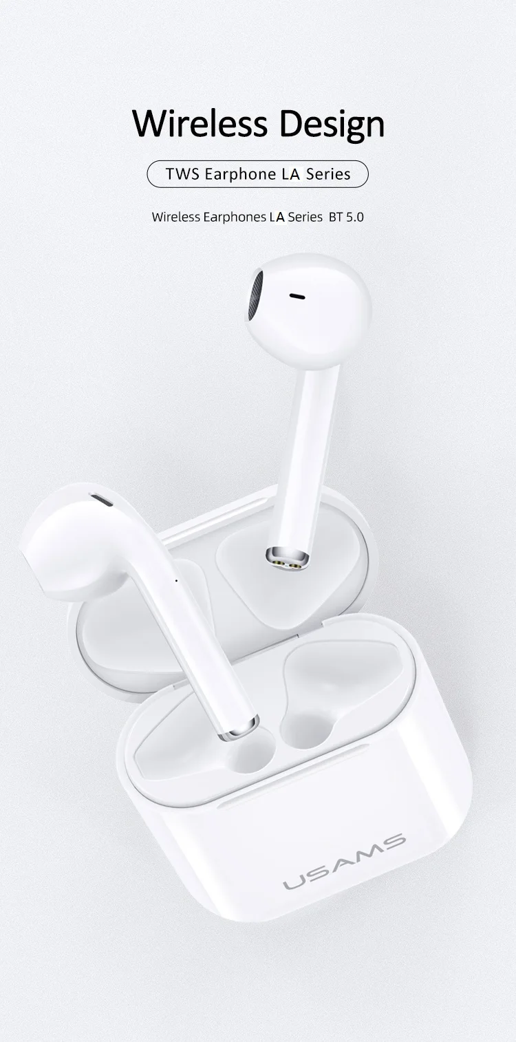 USAMS Amazon Promotional Wholesale Cheapest In-ear Wireless Music TWS Bluetooth Earphones Headphone - ANKUX.COM