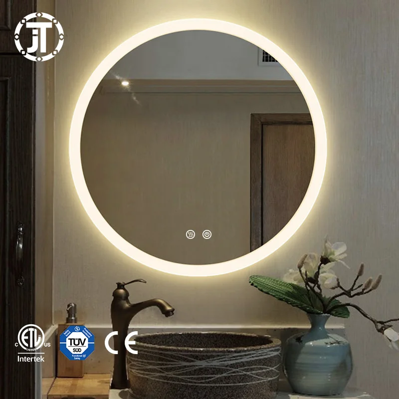 Wholesale Smart Adjustable LED Light Mirror Anti Fog Backlit Vanity Bluetooth Bath Mirror Display