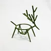 China Factory Wholesale Candlestick Welding Deer Candlestick Holder On Iron Frame With Different Sizes