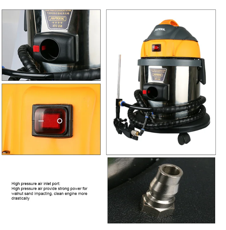 Autool Hts558 Automotive Engine Washing Intake Pipe Valve Clean Machine Diesel System Walnut