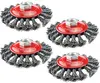 twisted knotted bevel thread stainless steel nut wire brush grinding discs for polishing metal